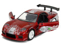 Dom's Mazda RX-7 Candy Red with Graphics "The Fast and the Furious" (2001) Movie "25 Years of Fast & Furious" Series 1/32 Diecast Model Car by Jada-0