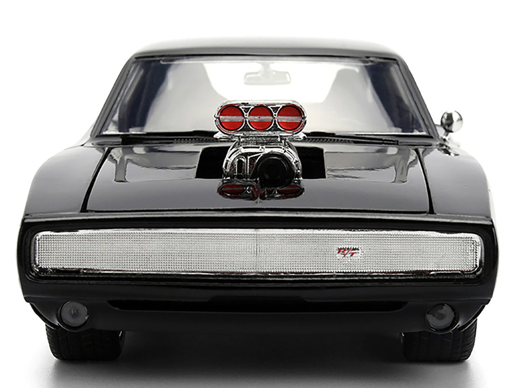 1970 Dodge Charger R/T Black "Furious 7" (2015) Movie "Fast & Furious" Series 1/24 Diecast Model Car by Jada-4