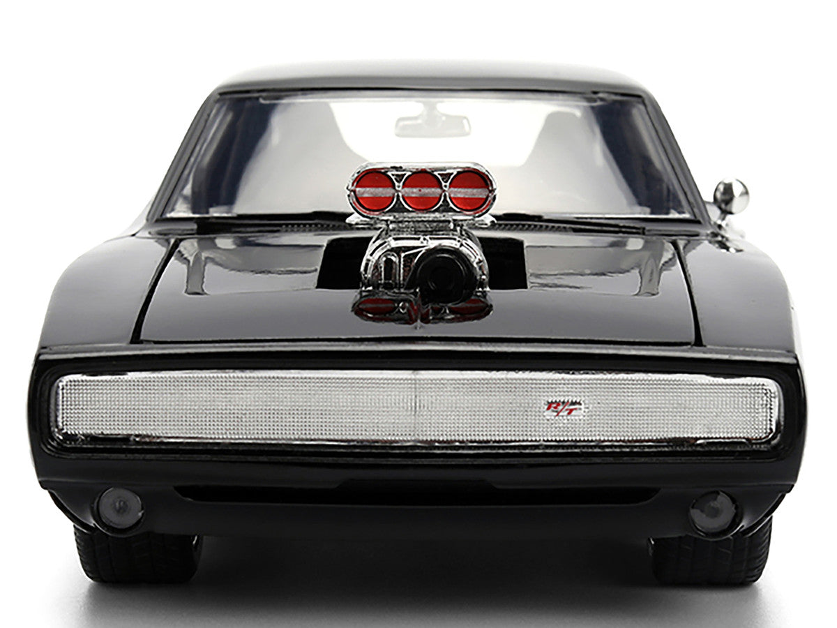 1970 Dodge Charger R/T Black "Furious 7" (2015) Movie "Fast & Furious" Series 1/24 Diecast Model Car by Jada-4