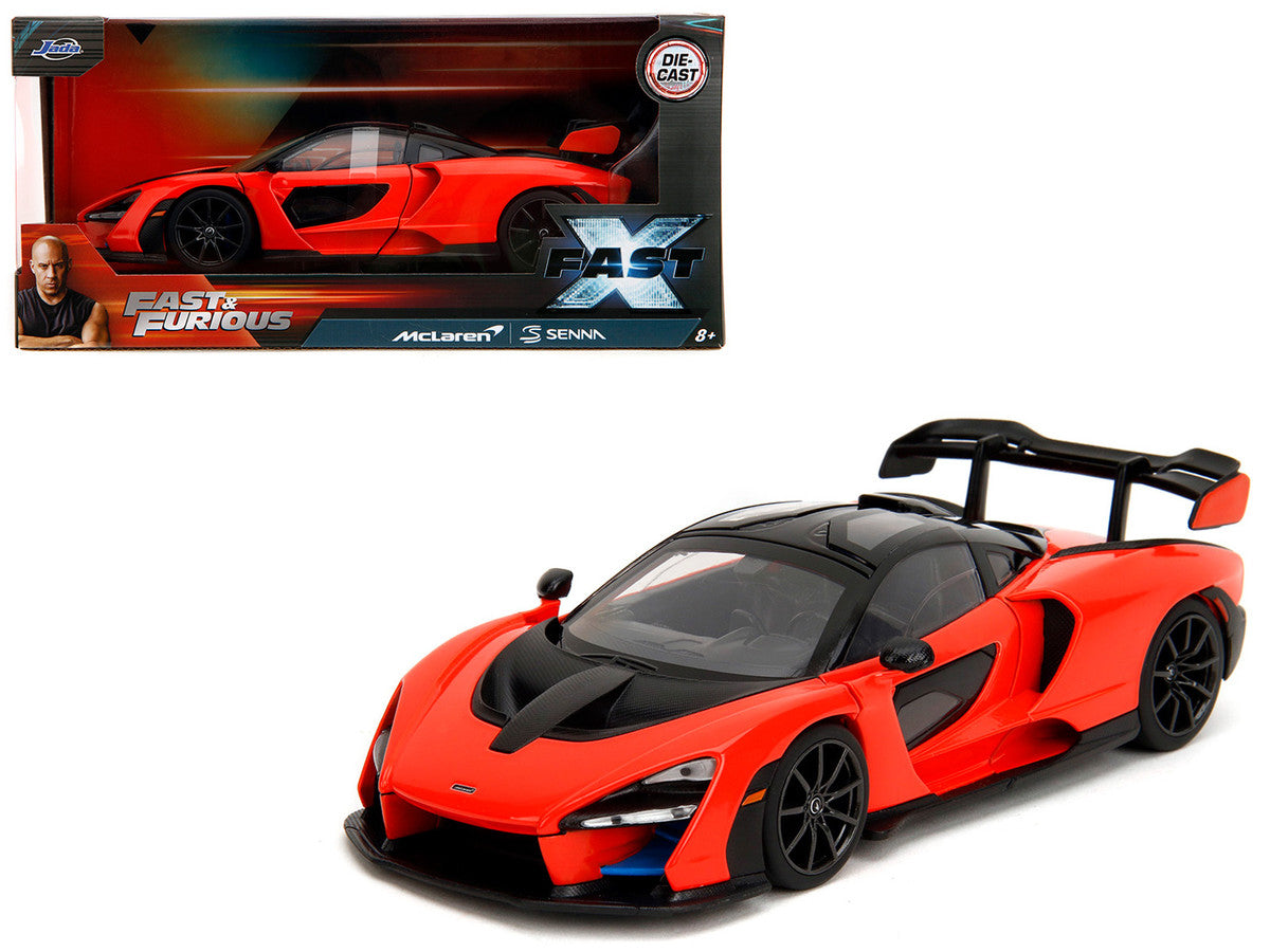 McLaren Senna Red and Black "Fast X" (2023) Movie "Fast & Furious" Series 1/24 Diecast Model Car by Jada-4