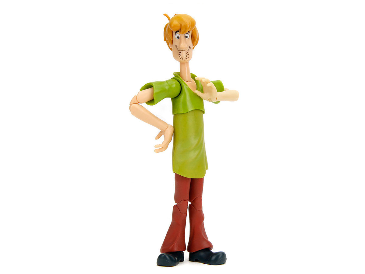 Shaggy Rogers 6.5" Moveable Figure with Accessories and Alternate Head and Hands "Scooby-Doo!" Franchise Model by Jada-3