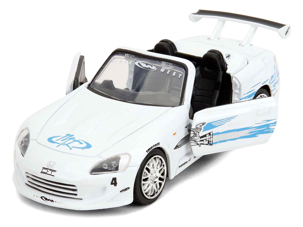 2001 Honda S2000 Convertible White with Graphics "Fast & Furious Remix - 25th Anniversary" Series 1/32 Diecast Model Car by Jada-1