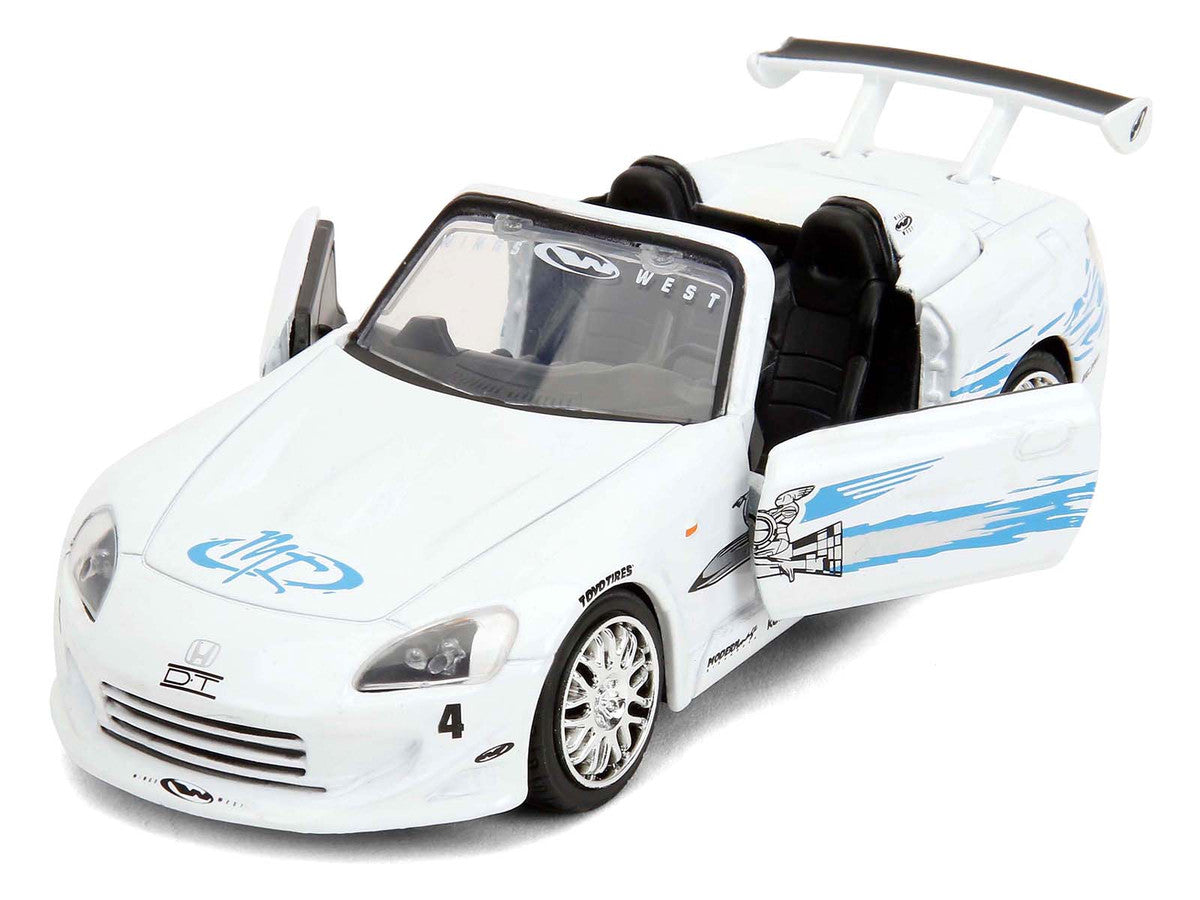 2001 Honda S2000 Convertible White with Graphics "Fast & Furious Remix - 25th Anniversary" Series 1/32 Diecast Model Car by Jada-1