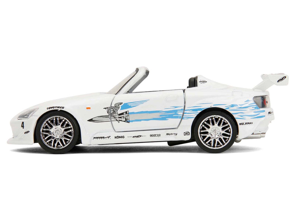 2001 Honda S2000 Convertible White with Graphics "Fast & Furious Remix - 25th Anniversary" Series 1/32 Diecast Model Car by Jada-2
