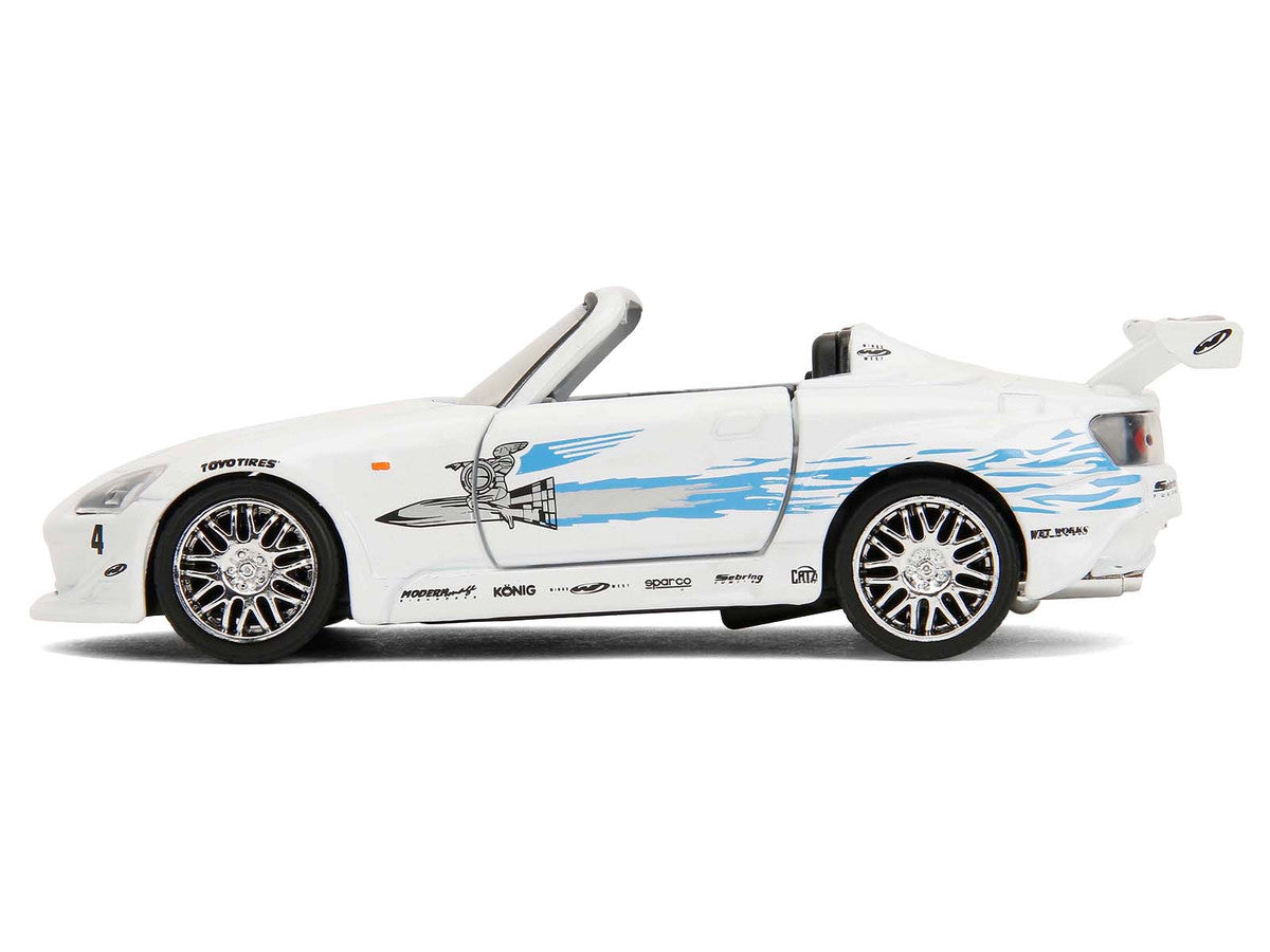 2001 Honda S2000 Convertible White with Graphics "Fast & Furious Remix - 25th Anniversary" Series 1/32 Diecast Model Car by Jada-2