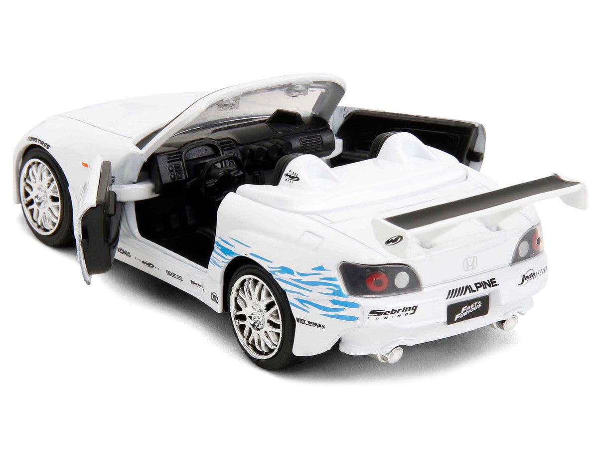 2001 Honda S2000 Convertible White with Graphics "Fast & Furious Remix - 25th Anniversary" Series 1/32 Diecast Model Car by Jada-3