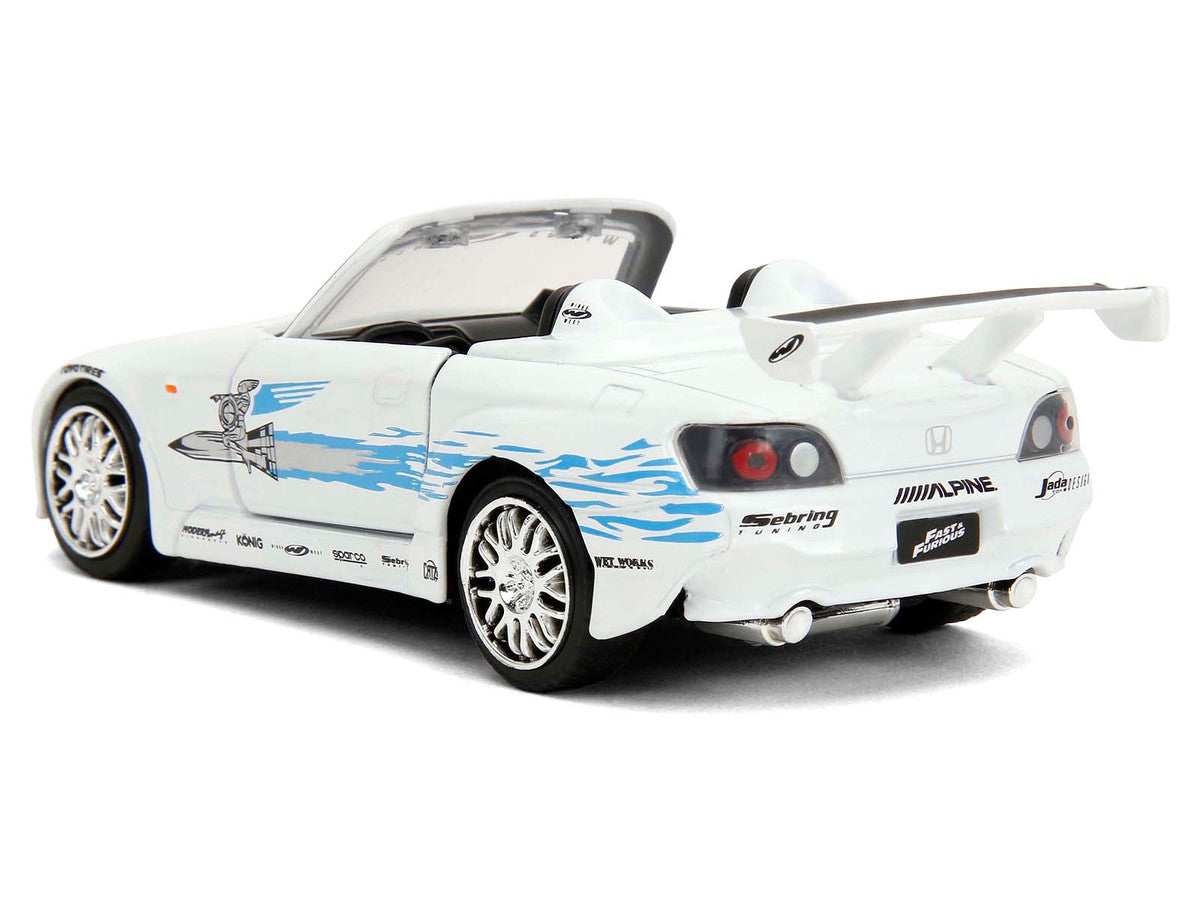 2001 Honda S2000 Convertible White with Graphics "Fast & Furious Remix - 25th Anniversary" Series 1/32 Diecast Model Car by Jada-4