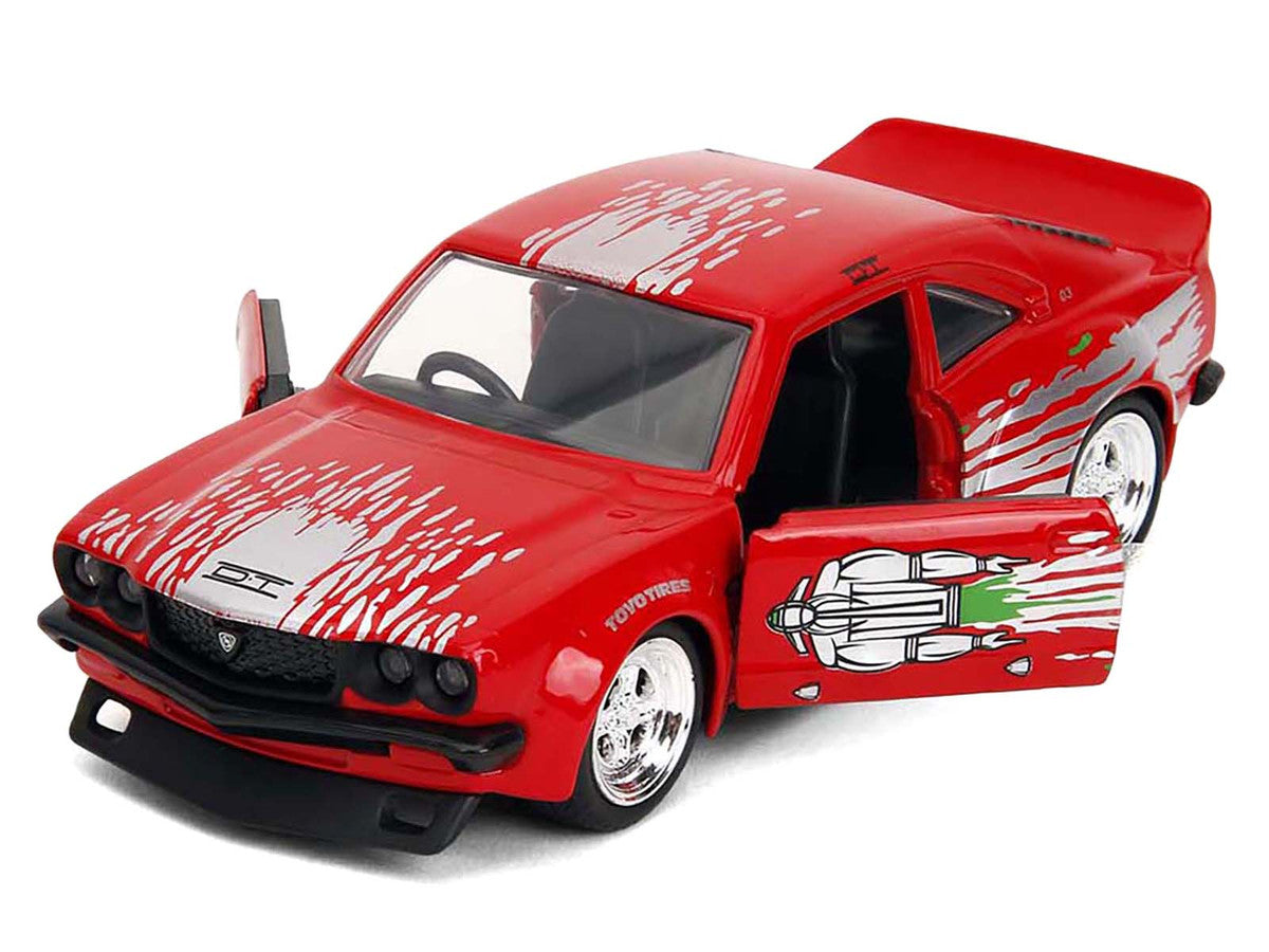 1974 Mazda RX-3 Red with Graphics "Fast & Furious" Series 1/32 Diecast Model Car by Jada-3