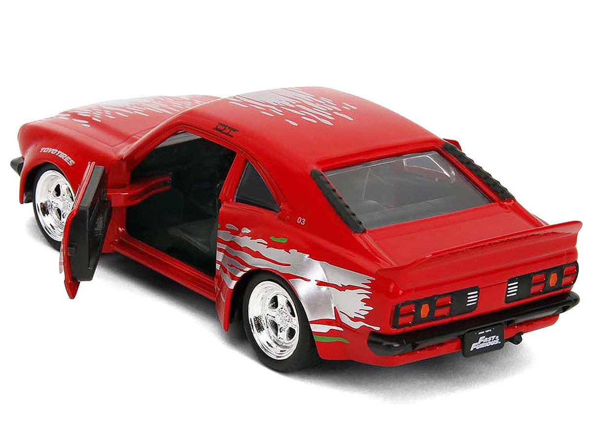 1974 Mazda RX-3 Red with Graphics "Fast & Furious" Series 1/32 Diecast Model Car by Jada-2