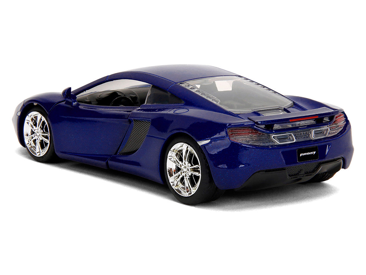 McLaren MP4.12C Blue Metallic "Furious 7" (2015) Movie "Fast & Furious" Series 1/32 Diecast Model Car by Jada-4