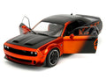 Dodge Challenger SRT Hellcat Orange Metallic and Black "Pink Slips" Series 1/18 Diecast Model Car by Jada-0
