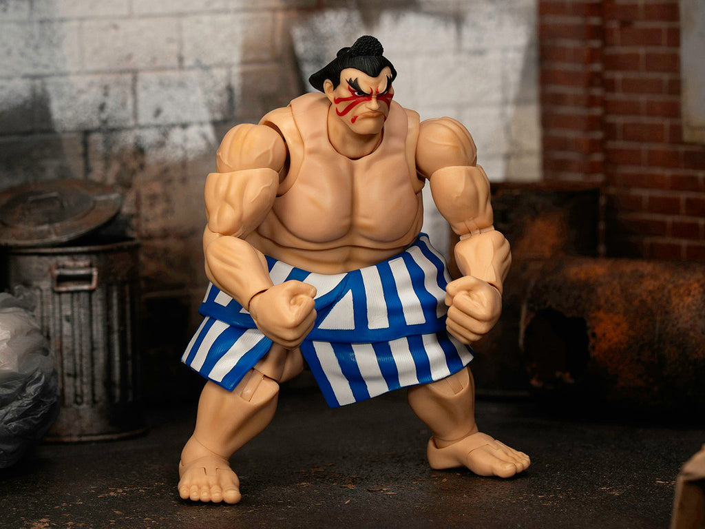 E. Honda 6.5" Moveable Figure with Accessories and Alternate Head and Hands "Ultra Street Fighter II: The Final Challengers" (2017) Video Game Model by Jada-2