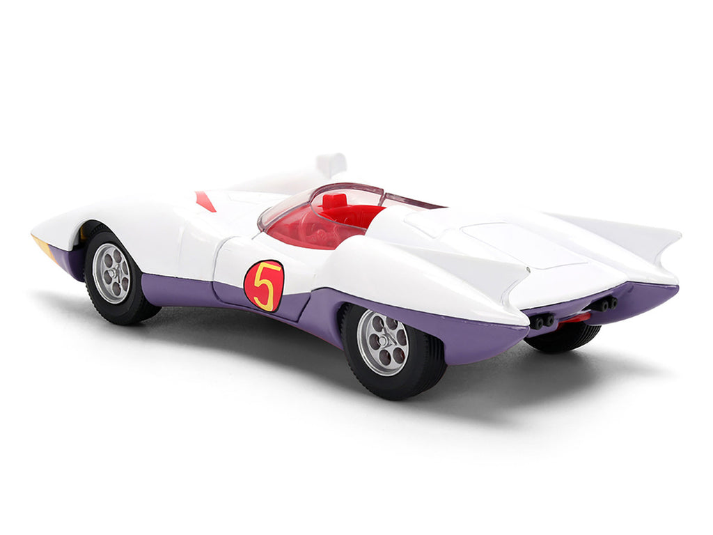 Mach 5 White with Red Stripes and Interior "Speed Racer" (1967) TV Series "Anime Hollywood Rides" Series 1/32 Diecast Model Car by Jada-3