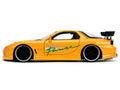 1993 Mazda RX-7 "HKS Power" Yellow with Carbon Hood "JDM Tuners" Series 1/24 Diecast Model Car by Jada-0