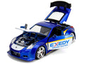 2003 Nissan 350Z "Exedy Racing Clutch" Candy Blue and White "JDM Tuners" Series 1/24 Diecast Model Car by Jada-0