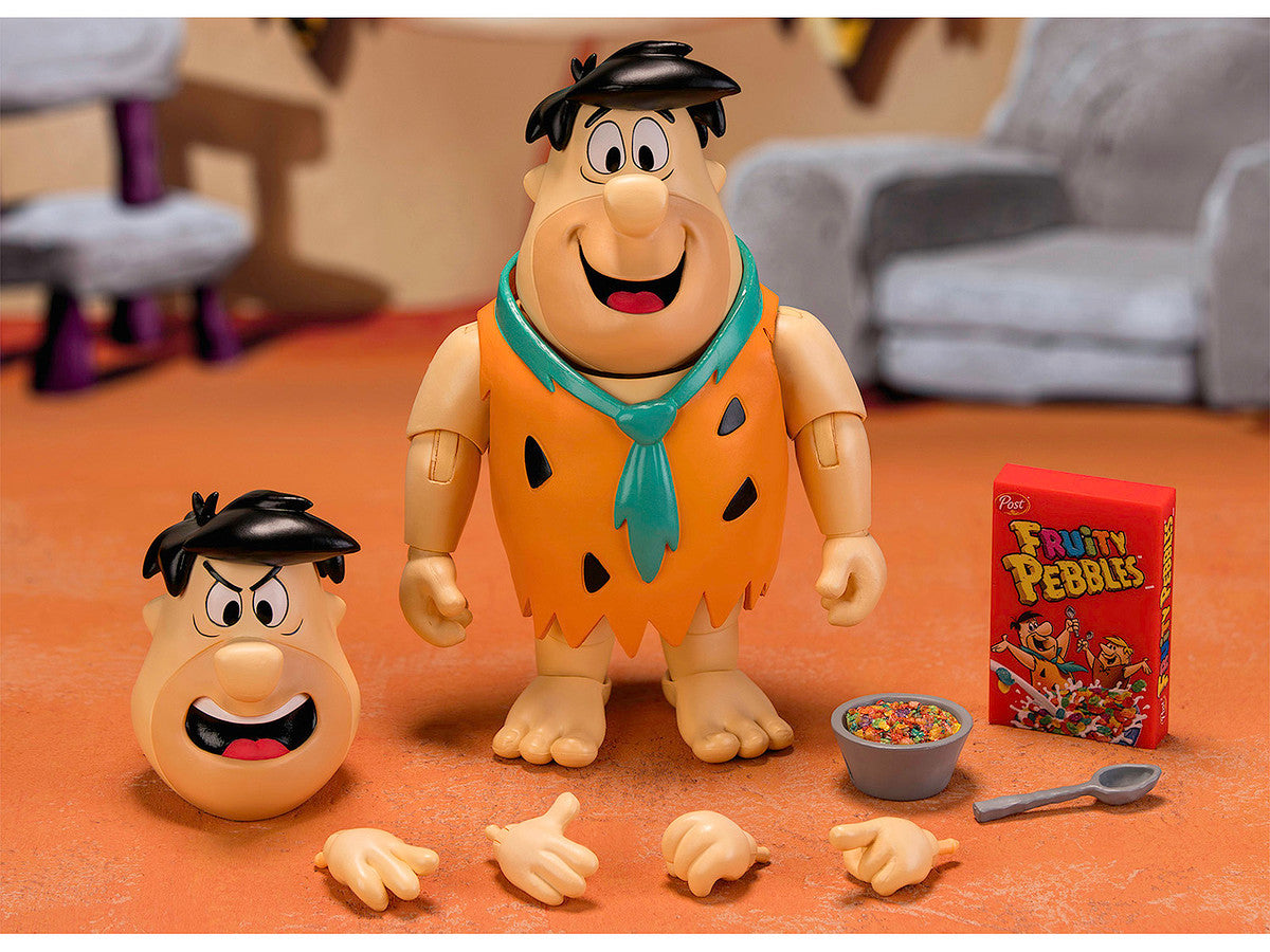 Fred Flintstone 6" Moveable Figure with Accessories and Alternate Head and Hands "The Flintstones - Post Fruity Pebbles" Model by Jada-0