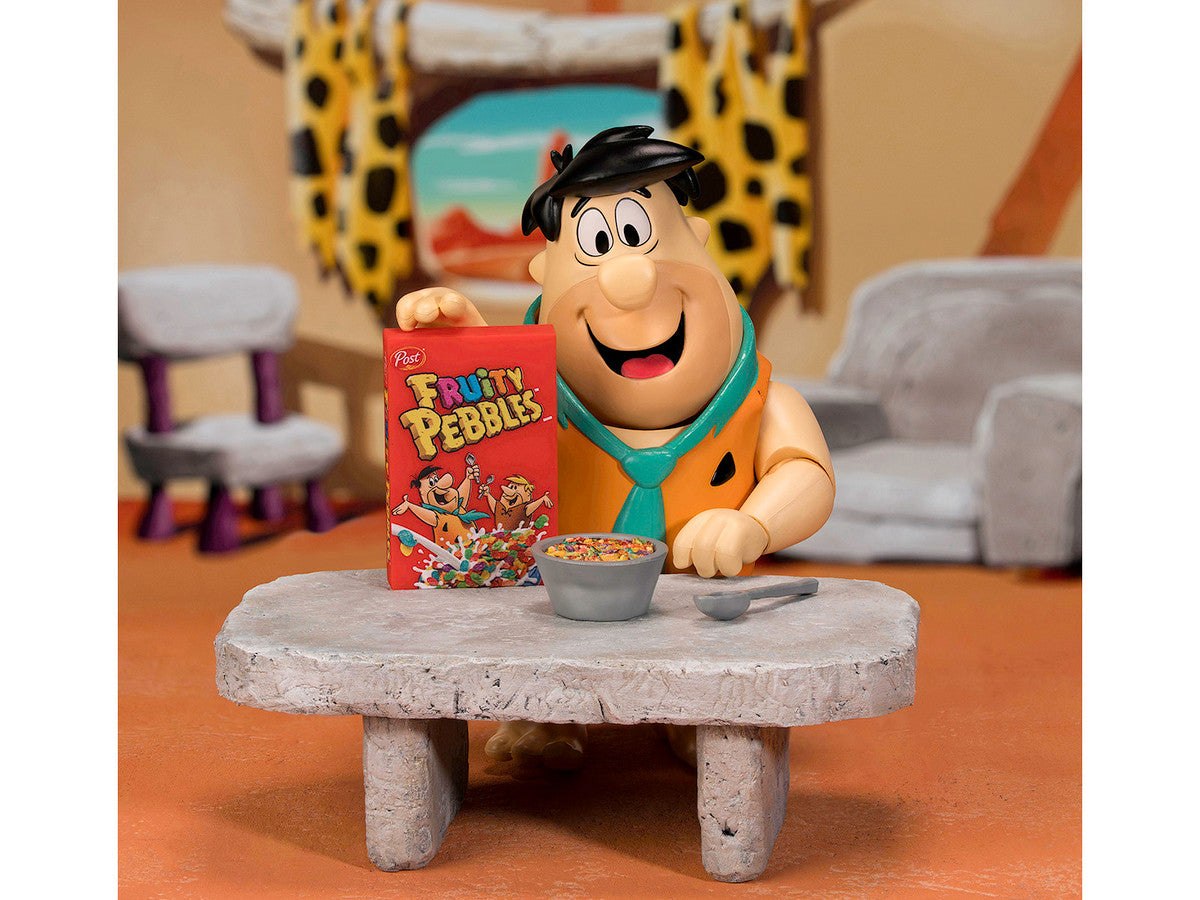 Fred Flintstone 6" Moveable Figure with Accessories and Alternate Head and Hands "The Flintstones - Post Fruity Pebbles" Model by Jada-2