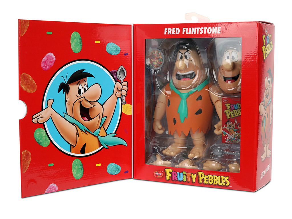 Fred Flintstone 6" Moveable Figure with Accessories and Alternate Head and Hands "The Flintstones - Post Fruity Pebbles" Model by Jada-3