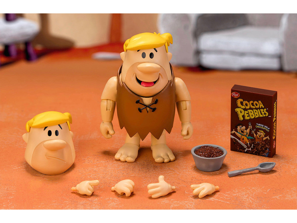 Barney Rubble 4.5" Moveable Figure with Accessories and Alternate Head and Hands "The Flintstones - Post Cocoa Pebbles" Model by Jada-0