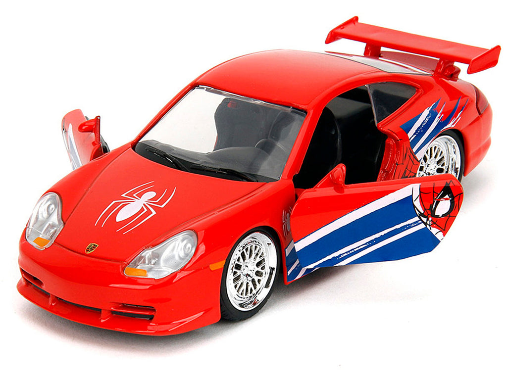 Porsche 911 GT3 RS (996) Red with Graphics "Marvel's Spider-Man" 1/32 Diecast Model Car by Jada-3