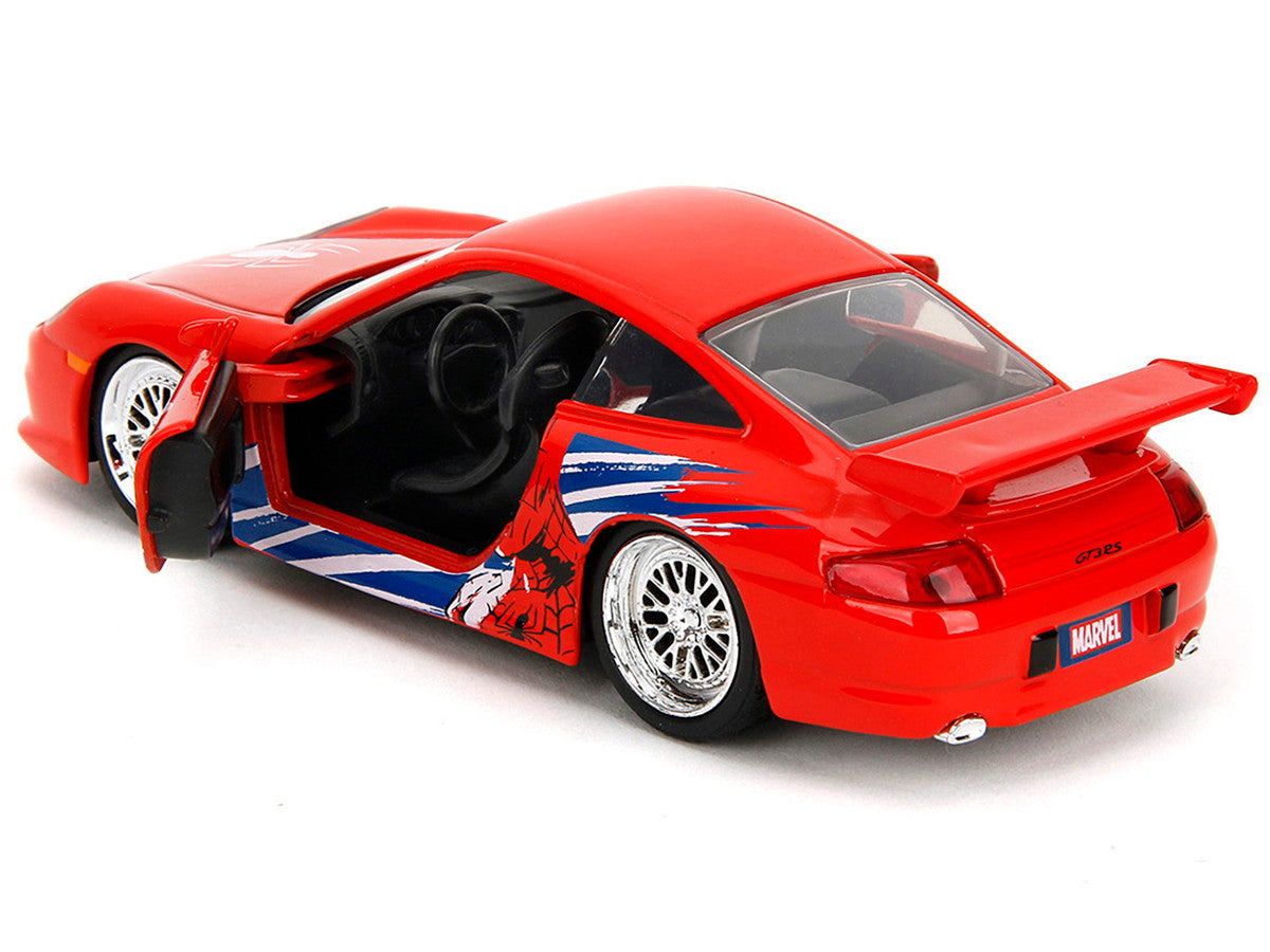 Porsche 911 GT3 RS (996) Red with Graphics "Marvel's Spider-Man" 1/32 Diecast Model Car by Jada-0