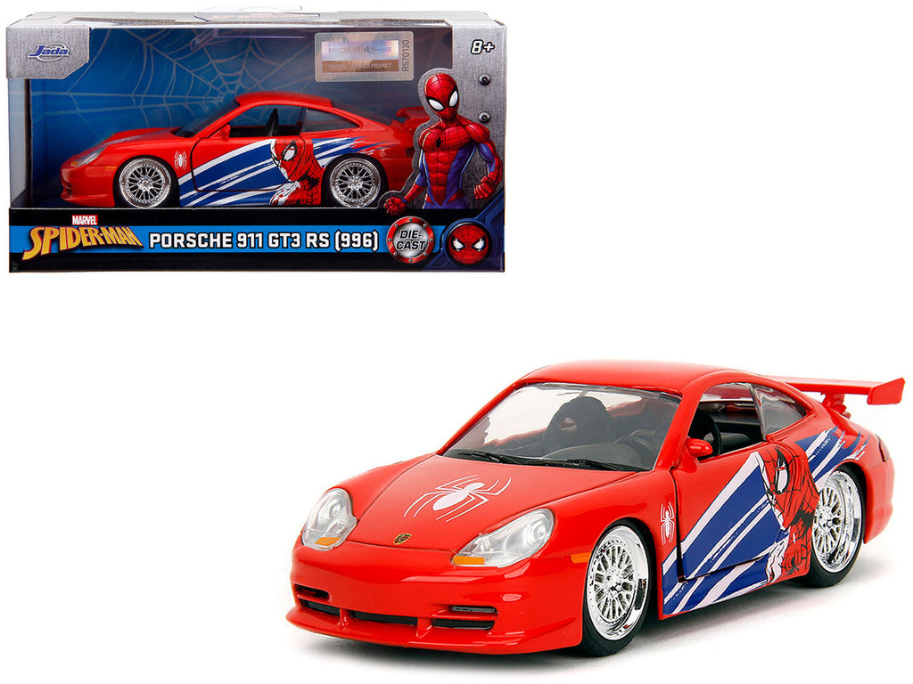 Porsche 911 GT3 RS (996) Red with Graphics "Marvel's Spider-Man" 1/32 Diecast Model Car by Jada-4