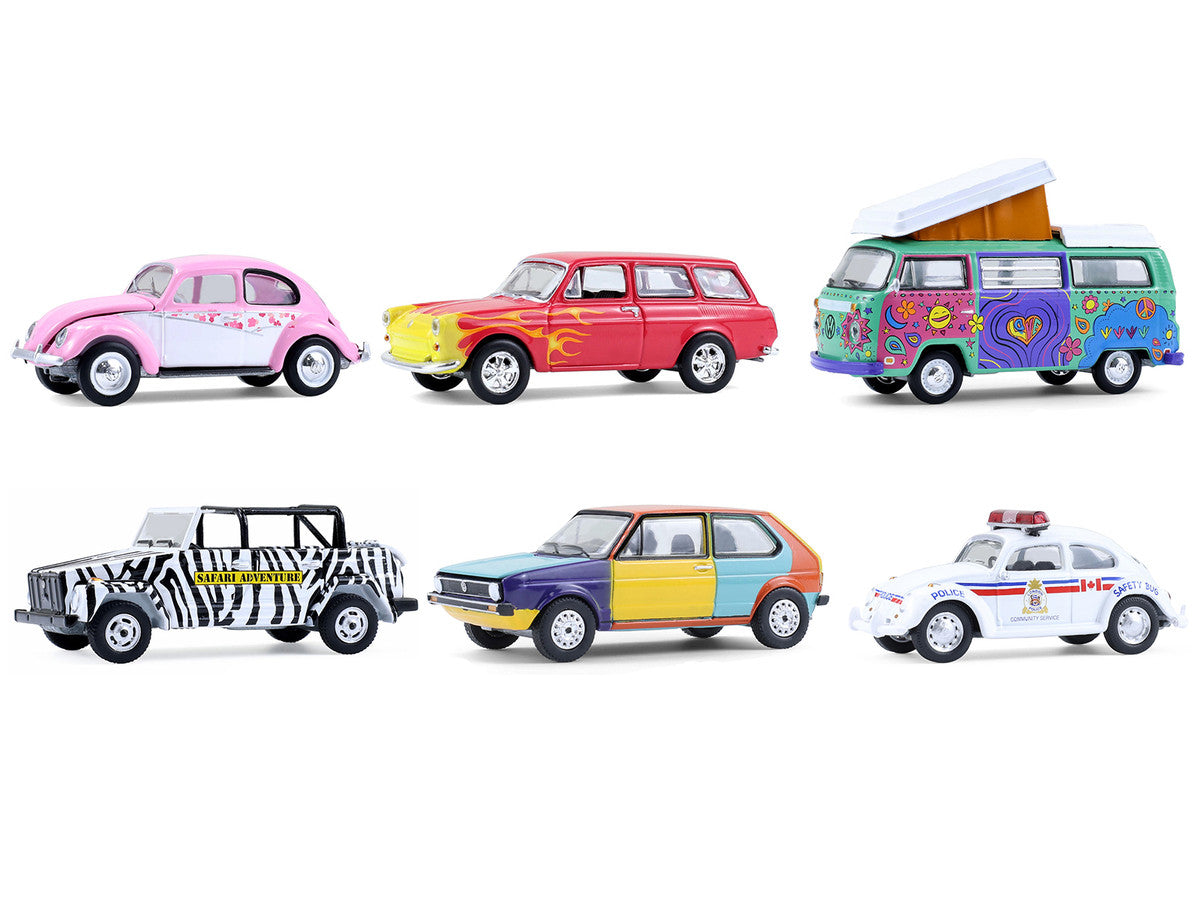 "Club Vee-Dub" Series 21 Set of 6 pieces 1/64 Diecast Model Cars by Greenlight-1