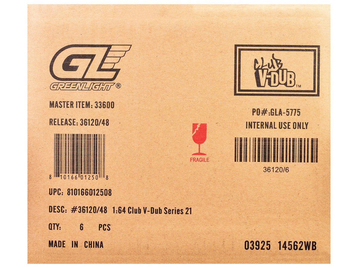 "Club Vee-Dub" Series 21 Set of 6 pieces 1/64 Diecast Model Cars by Greenlight-2