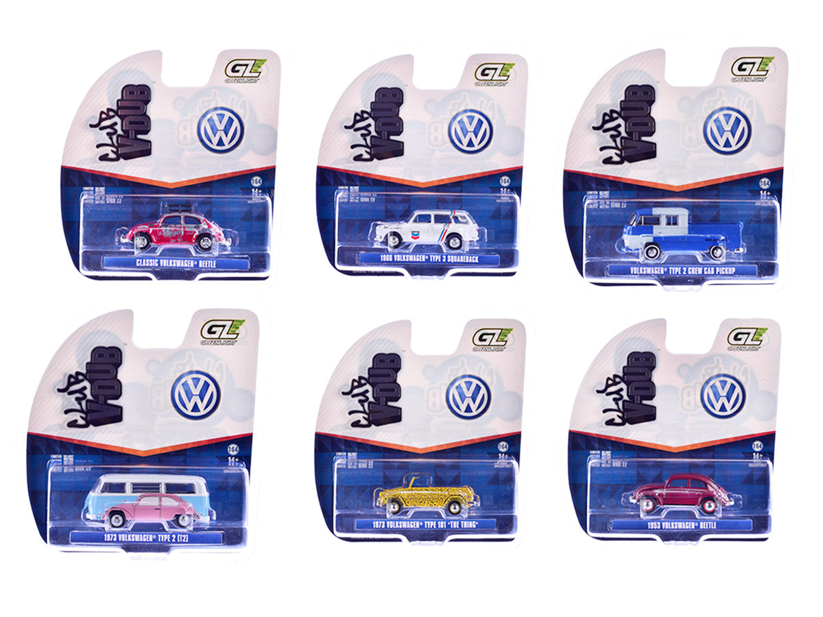 "Club Vee-Dub" Series 22 Set of 6 pieces 1/64 Diecast Model Cars by Greenlight-0