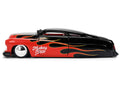 1951 Mercury Coupe Black with Flame Graphics and Red Interior and Mickey Mouse Diecast Figure "Disney's Mickey Mouse" "Hollywood Rides" Series 1/24 Diecast Model Car by Jada-0