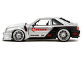 1989 Ford Mustang GT "Texaco" Silver Metallic and Matt Black "Bigtime Muscle" Series 1/24 Diecast Model Car by Jada-0