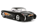 1957 Chevrolet Corvette Black with Flame Graphics and White Interior "Bigtime Muscle" Series 1/24 Diecast Model Car by Jada-0