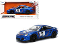 Porsche 911 Turbo (997) #9 Blue Metallic with Stripes "Hyper-Spec" Series 1/24 Diecast Model Car by Jada-0
