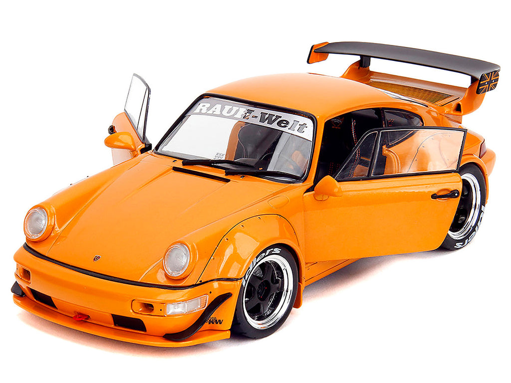 RWB Bodykit "Hibiki" Orange Metallic "Pink Slips" Series 1/18 Diecast Model Car by Jada-1