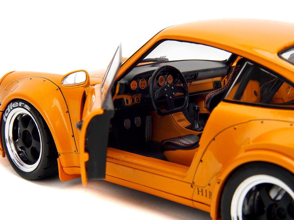 RWB Bodykit "Hibiki" Orange Metallic "Pink Slips" Series 1/18 Diecast Model Car by Jada-3