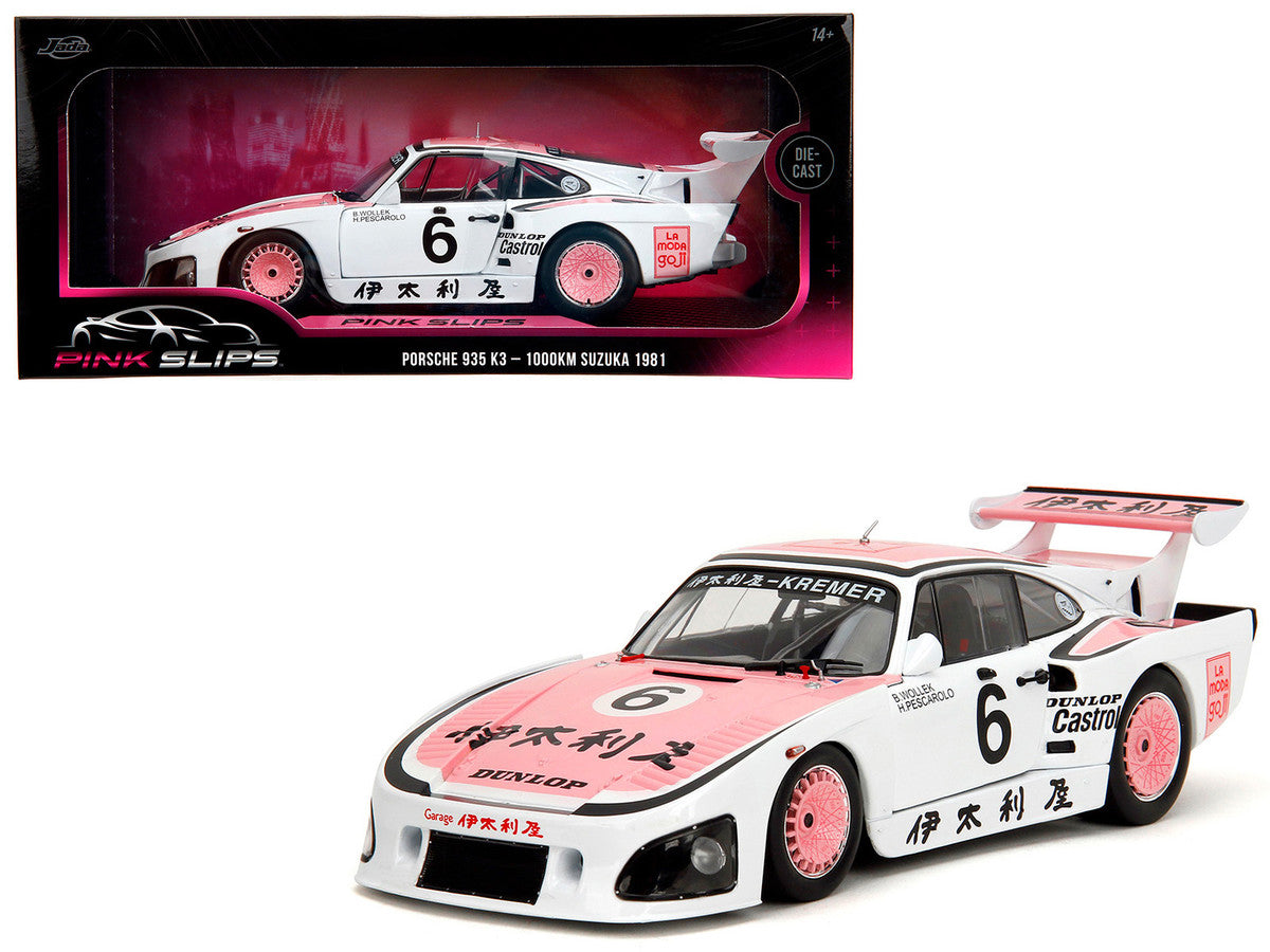 Porsche 935 K3 #6 Bob Wollek - Henri Pescarolo Winner "Suzuka 1000KM" (1981) "Pink Slips" Series 1/18 Diecast Model Car by Jada-0