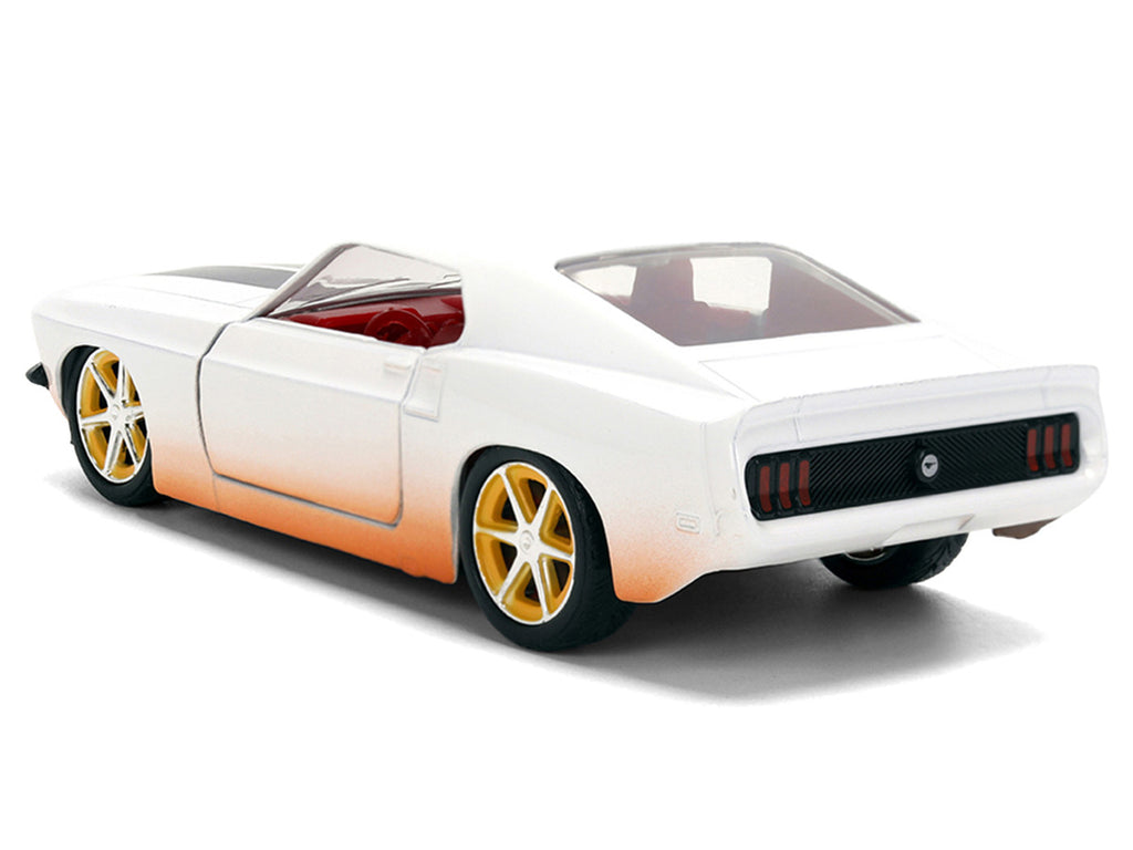 Roman's Ford Mustang White with Black Stripes and Red Interior (Dirty Version) "Fast & Furious" Movie "Fast & Furious 25th Anniversary" Series 1/32 Diecast Model Car by Jada-4