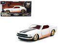 Roman's Ford Mustang White with Black Stripes and Red Interior (Dirty Version) "Fast & Furious" Movie "Fast & Furious 25th Anniversary" Series 1/32 Diecast Model Car by Jada-0