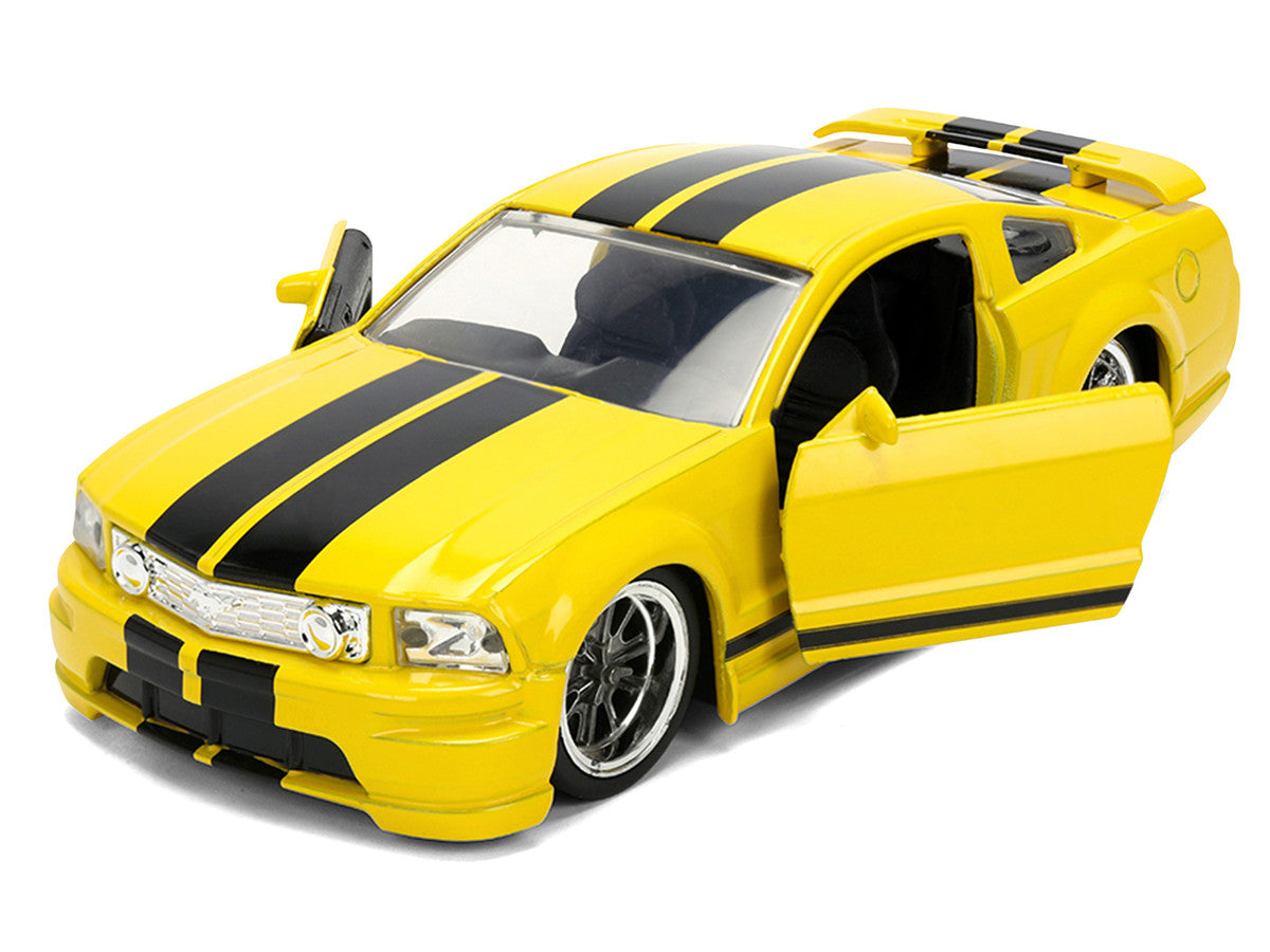 2006 Ford Mustang GT Yellow with Black Stripes "Fast & Furious 25 Years" Series 1/32 Diecast Model Car by Jada-3
