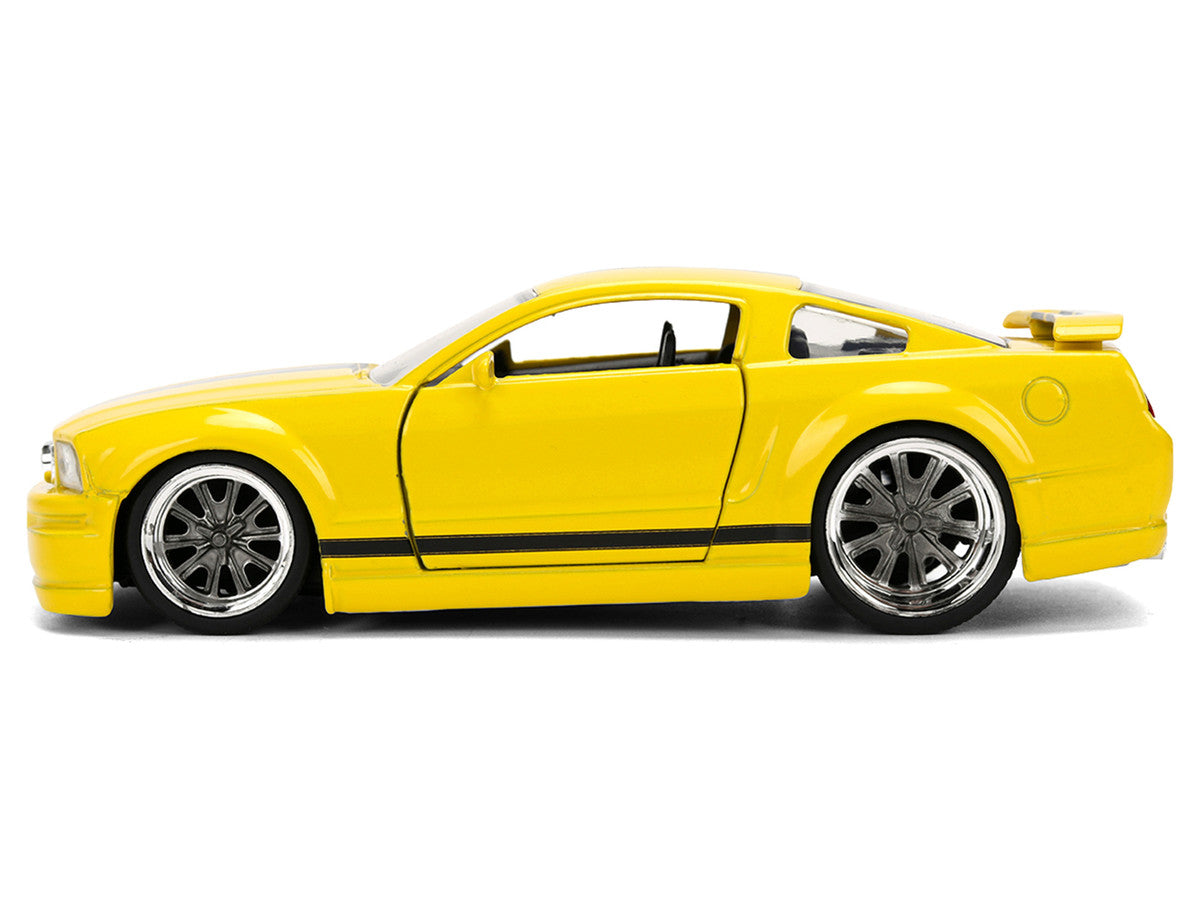 2006 Ford Mustang GT Yellow with Black Stripes "Fast & Furious 25 Years" Series 1/32 Diecast Model Car by Jada-0