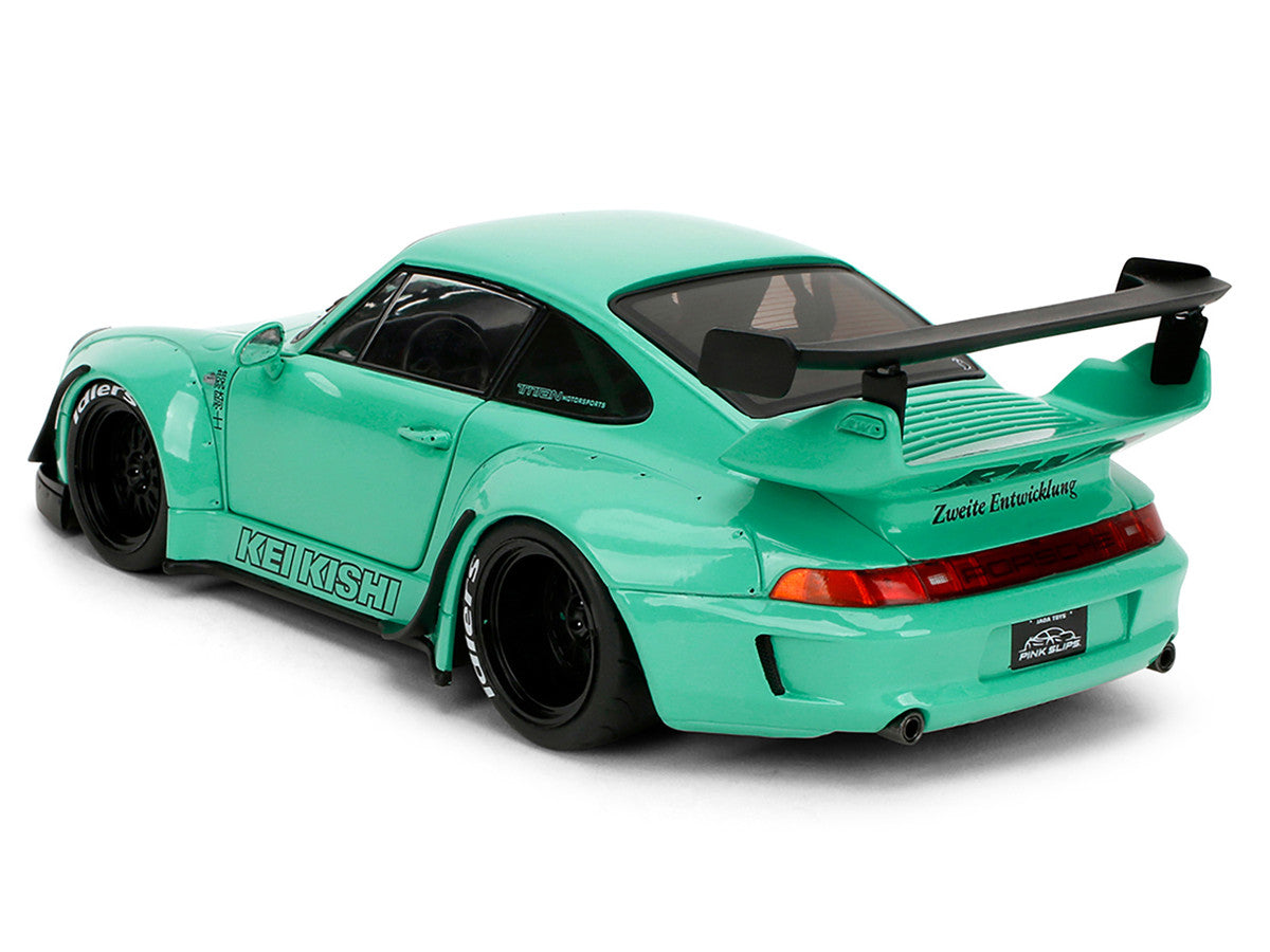 RWB Body Kit "Kei Kishi" Light Blue "Pink Slips" Series 1/18 Diecast Model Car by Jada-2