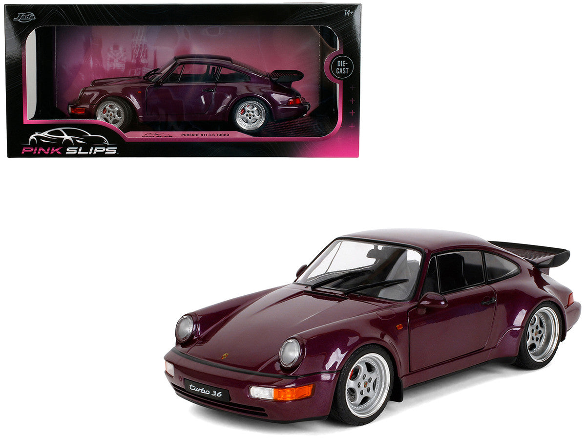 Porsche 911 3.6 Turbo Purple Metallic "Pink Slips" Series 1/18 Diecast Model Car by Jada-4