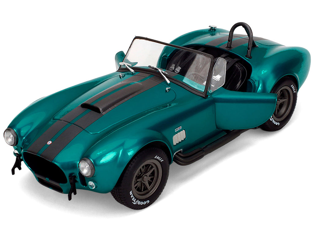 Shelby Cobra 427 MKII Teal Metallic with Gray Stripes "Pink Slips" Series 1/18 Diecast Model Car by Jada-3