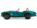 Shelby Cobra 427 MKII Teal Metallic with Gray Stripes "Pink Slips" Series 1/18 Diecast Model Car by Jada-0