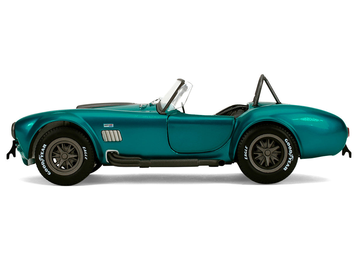 Shelby Cobra 427 MKII Teal Metallic with Gray Stripes "Pink Slips" Series 1/18 Diecast Model Car by Jada-0
