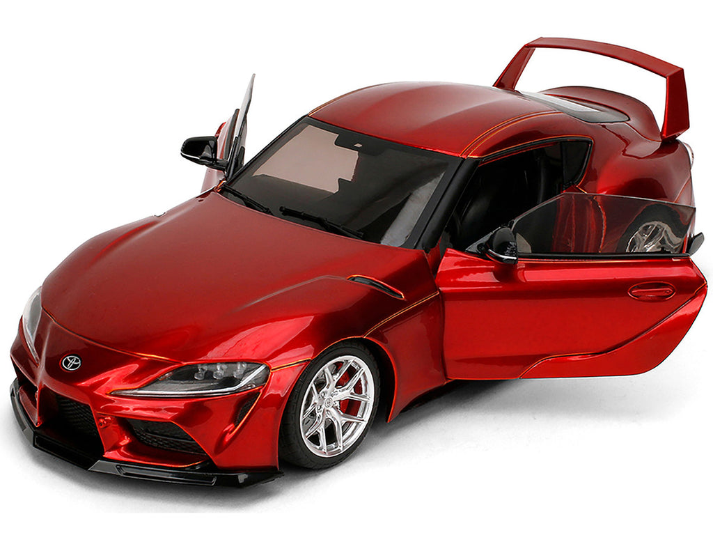 Toyota GR Supra Red Metallic "Pink Slips" Series 1/18 Diecast Model Car by Jada-1
