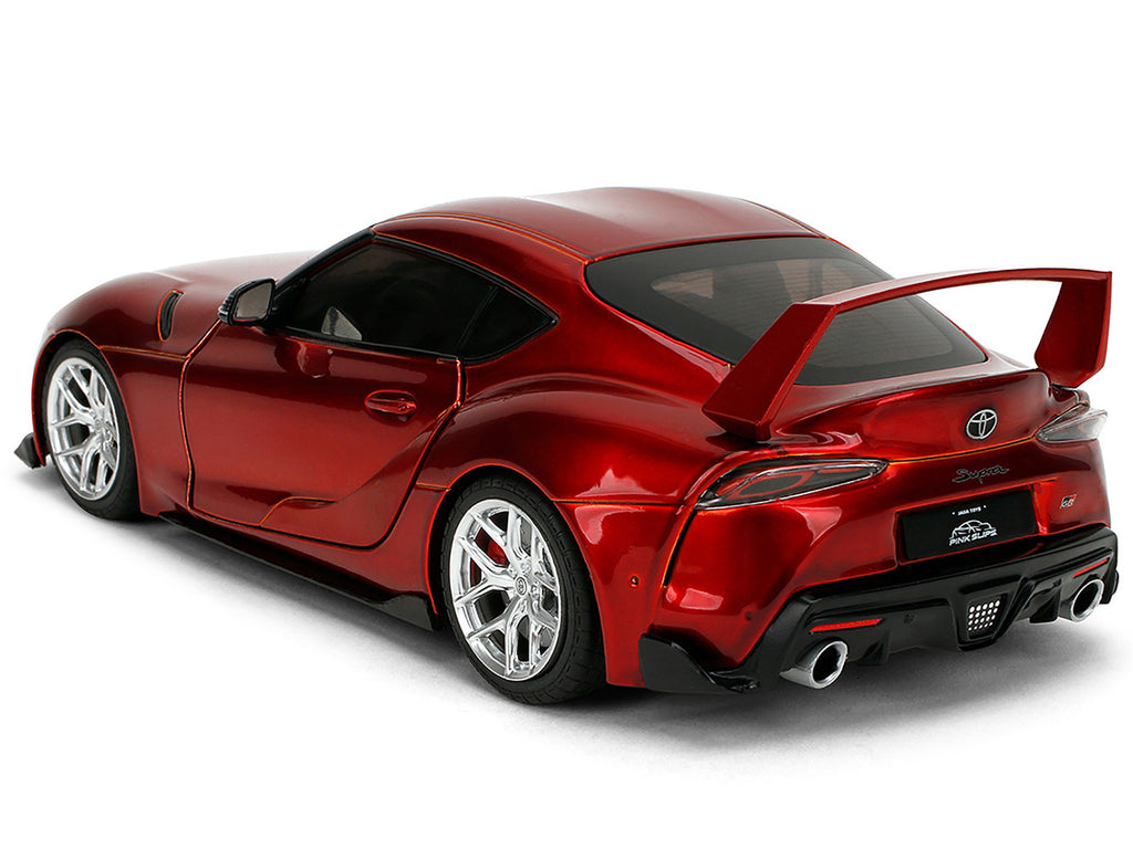 Toyota GR Supra Red Metallic "Pink Slips" Series 1/18 Diecast Model Car by Jada-4