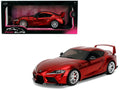 Toyota GR Supra Red Metallic "Pink Slips" Series 1/18 Diecast Model Car by Jada-0