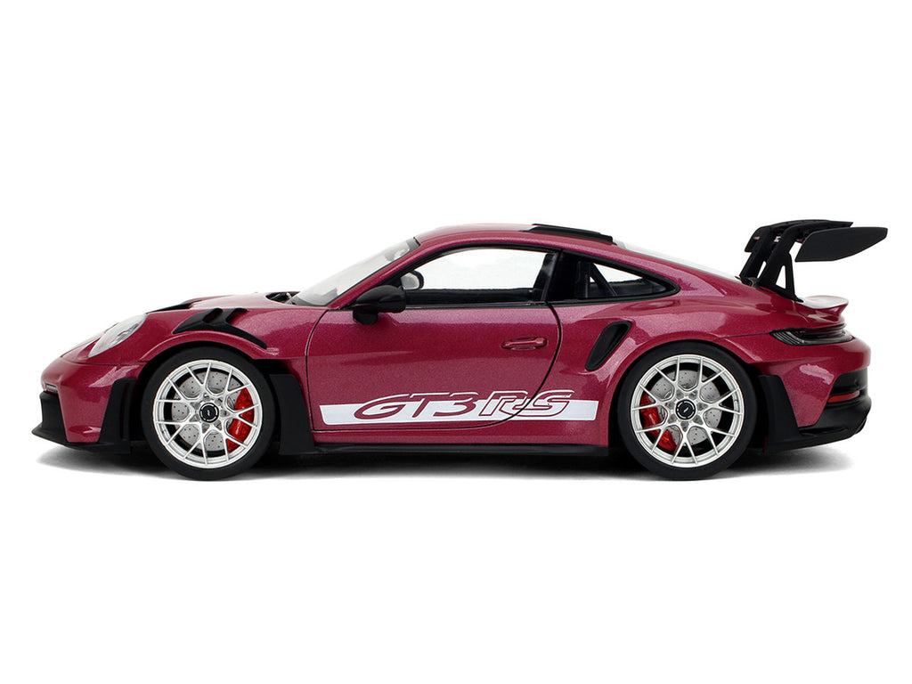 Porsche 911 GT3 RS Red Violet Metallic with White Stripes "Pink Slips" Series 1/18 Diecast Model Car by Jada-0