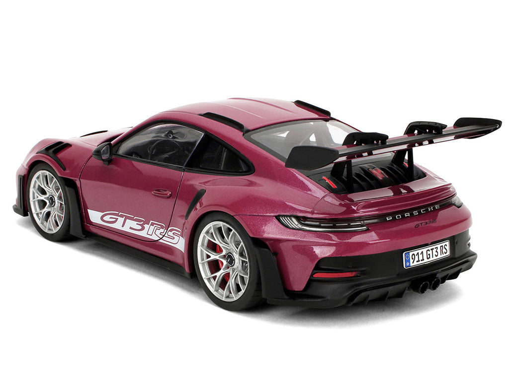Porsche 911 GT3 RS Red Violet Metallic with White Stripes "Pink Slips" Series 1/18 Diecast Model Car by Jada-2